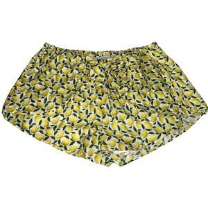 Gianni Bini Womens Harper Tie Front Elastic Waist Eyelet Lemon Print Shorts XL